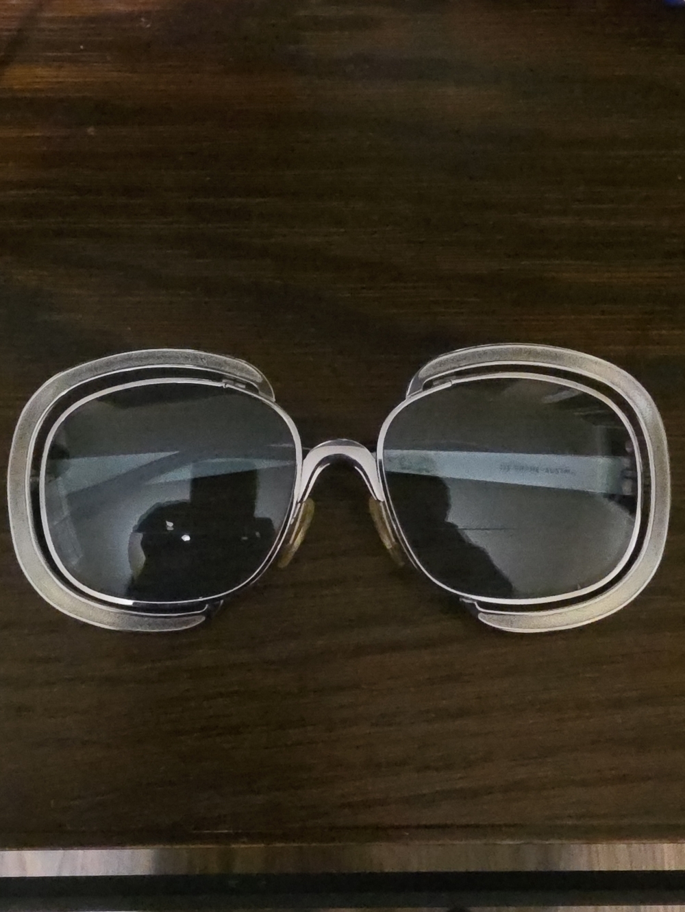 1970s Dior Silver Frame Sunglasses - Fashionable Women's Accessory